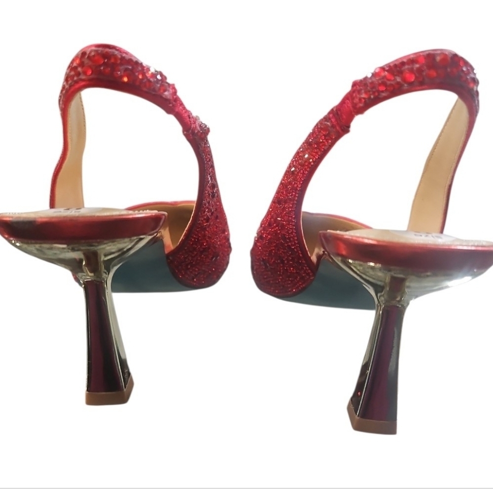Betsey Johnson Evening Rhinestone Heels Sz 8 - Picture 9 of 17